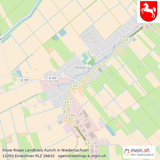 Ihlow Riepe Landkreis Aurich Lageplan © Openstreetmap Contributors Ihlow Riepe Lageplan